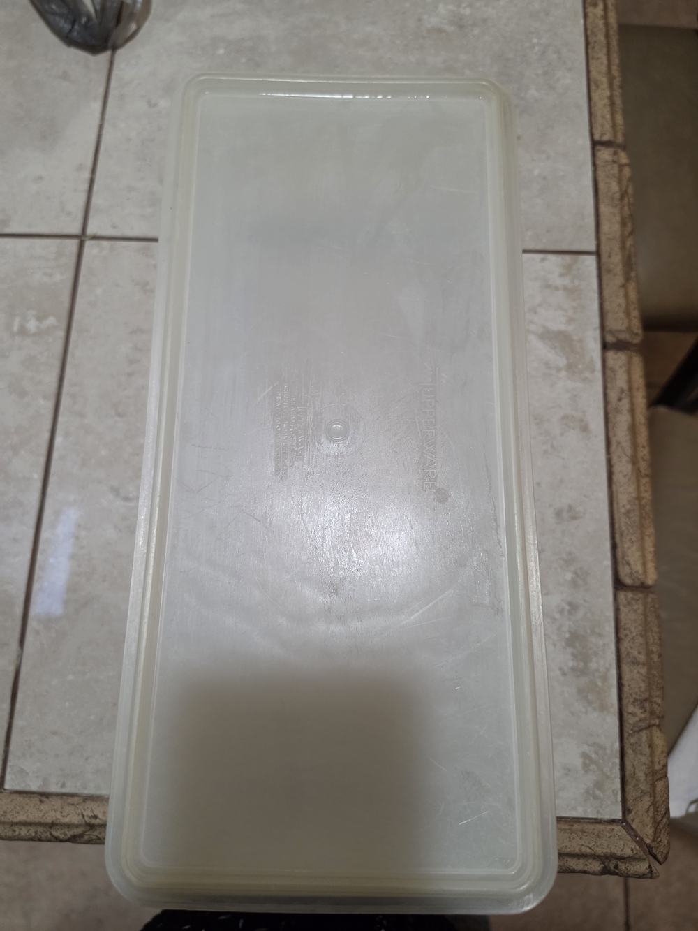 Vintage Tupperware White Rectangular Bread Storage Container With Lid
